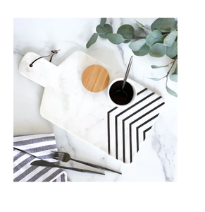 White Stone Elegant <b>Marble</b> Chopping Block for Perfect Custom Engraved <b>Large</b> <b>Marble</b> Cutting Board Best Price - Product Image 4