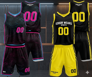 Tenue de basketball, maillot de basketball, ensemble de sport, logo imprimé personnalisé de haute qualité, nom, maillot pour hommes et jeunes, uniformes de basketball - Product Image 1