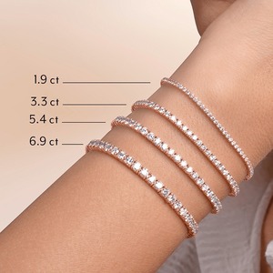 3.3CT Round Brilliant Lab Grown Diamond Tennis <b>Bracelet</b> 9K Rose Gold Solid Gold Wholesale Custom Jewelry Supplier - Product Image 2