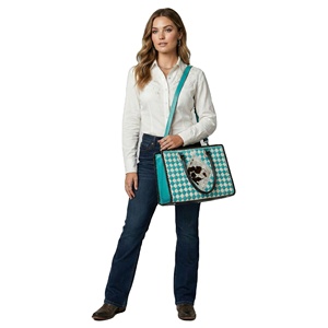 Sac bandoulière et fourre-tout bohème en cuir véritable avec poignée tressée, fermeture éclair, motif uni - Product Image 2