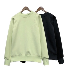 Sudadera Casual de Cuello Redondo de Color Sólido para Mujer, Invierno, 100% Algodón, Transpirable, Estampada, Venta al por Mayor - Product Image 1