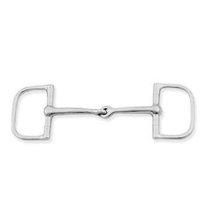 TM STARTECH Racing Dee Bits en acier inoxydable 12.5, mors à gilettes articulées simples pour chevaux de baril, équipement équestre pour cavaliers et jockeys - Product Image 1