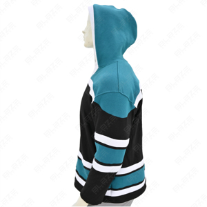 Pulls à capuche et sweatshirts entièrement personnalisables pour hommes OEM Sweats à capuche à panneaux cousus et découpés multicolore personnalisés - Product Image 3