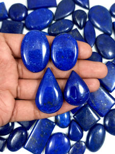Pierre précieuse naturelle en lapis-lazuli, cabochon, pierre précieuse bleue, pierre de guérison, pierre précieuse faite à la main, pierre précieuse en vrac - Product Image 2