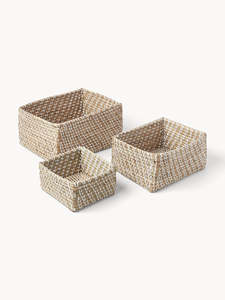 Natural Rattan <b>Storage</b> <b>Basket</b> <b>Rectangle</b> Shape Nordic Style Eco-Friendly Multi-Purpose Organizing Bin - Product Image 3