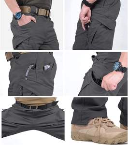 Pantalones Cargo Deportivos para Hombre, Ligeros, de Lona, para Trabajo al Aire Libre y Senderismo, con Cordón Ajustable, Estilo Desgastado - Product Image 4