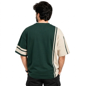T-shirts oversize pour hommes, tissu en coton ample et élégant, respirant et confortable, streetwear urbain respirant. - Product Image 2