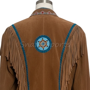 แจ็คเก็ตหนังแท้สไตล์วินเทจสำหรับผู้หญิง ดีไซน์คาวเกิร์ลตะวันตก กันน้ำ ระบายอากาศได้ดี เหมาะสำหรับฤดูหนาว ราคาถูก - Product Image 4