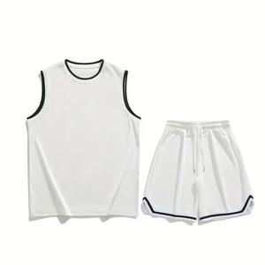 Uniformes de baloncesto completos, diseño único, sin mangas, ropa deportiva de secado rápido, uniforme de baloncesto para hombre a precio económico. - Product Image 1