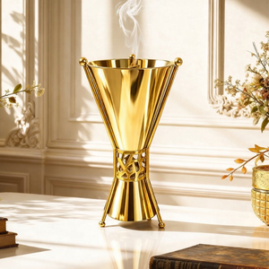 Luxury <b>Bakhoor</b> Burner Incense Burner Arabic <b>Oud</b> Burner Metal Incense Holder Home Decor Fragrance Burner - Product Image 3
