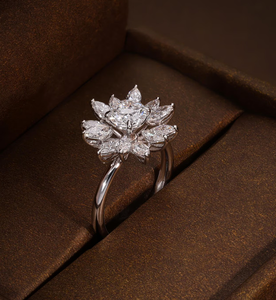 925 Sterling Silver Lab Grown Round Brilliant Cut Diamond Vintage Women's Wedding Band IGI Certified Silver Plated - Product Image 2