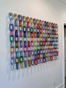 resin link chain <b>wall</b> decor Transparent Open Chain Buckle Diy Jewelry Acrylic Plastic Cuban Link Chain for <b>wall</b> decoration - Product Image 3