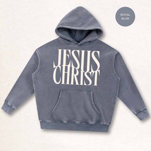 เสื้อสเวตเชิ้ตคอกลม Jesus Is King Blessed Faith สำหรับผู้ชาย ผู้หญิง วัยรุ่น มหาวิทยาลัย วิทยาลัย ปักลายเชนิลล์ ผลิตตามสั่ง - Product Image 6