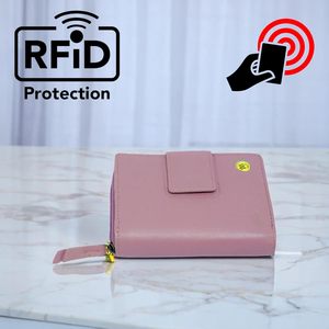 WRIZA Lavender Genuine Leather <b>RFID</b> <b>Wallet</b> for Women | Compact Purse with 9 Card Slots & Secure Closure - Product Image 2