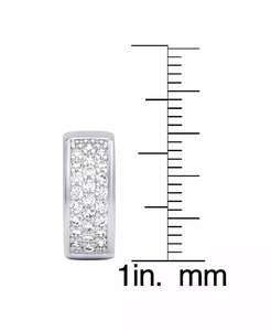 Orecchini a cerchio con spianatura cubica di zirconi | Macacy's - Product Image 4