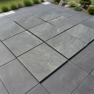กระเบื้องปูพื้นพอร์ซเลนแบบเต็มแผ่น Vistaar Hammer Stone Nero หนา 20 มม. ขนาด 600x600 มม. 600x900 มม. R11 พร้อมกาวสำหรับปูภายนอกอาคาร เหมาะสำหรับห้องโถงและห้องน้ำ - Product Image 3