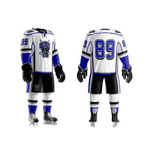 Maillot de hockey sur glace personnalisé pour homme adulte, manches longues, vêtements de sport performants - Product Image 3