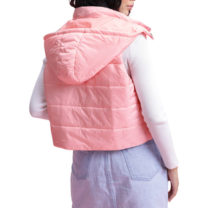 Chaleco de plumón para mujer, estilo urbano, corto, sin mangas, acolchado, de invierno, a la moda, tipo puffer, chaleco acolchado, gilet - Product Image 4