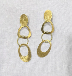 ต่างหูทองเหลืองดีไซน์หรู สินค้าใหม่ขายดีที่นี่ - เครื่องประดับโลหะสำหรับผู้หญิง - Product Image 1