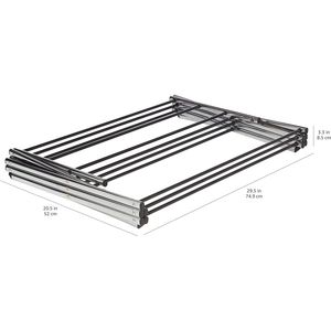 Stendibiancheria Pieghevole Portatile in Metallo Cromato Argento, Asciugatura ad Aria per Interni a Risparmio Energetico, Dimensioni 14,5 X 29,5 X 41,8 Pollici - Product Image 3