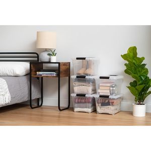 Set di 4 Contenitori in Plastica Senza BPA da 19 Qt con Coperchi e Chiusure, Soluzione Organizzativa Trasparente, Resistenti e Impilabili - Product Image 5