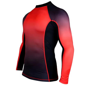 Customize Your Own Logo Heat-Transfer Printed Breathable Full Sleeve <b>Compression</b> MMA Rash Guard Spandex/Polyester for Online - Product Image 5