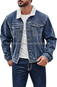 Vestes en jean classiques d'extérieur décontractées et à la mode pour hommes, nouveau dernier design, vente chaude au meilleur prix pour l'hiver - Product Image 6