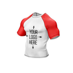 White and Black BJJ Professional Training Men Women Kingz Rash Guard Ranked Short <b>Sleeve</b> Rashguard - Product Image 4