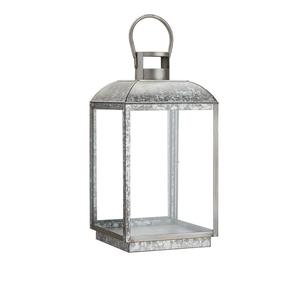 Farol de metal galvanizado estilo rústico con asa, portavelas decorativo para interiores y exteriores, para decoración del hogar y jardín - Product Image 6