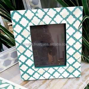 Elegante plata hierro MDF vidrio pared decoración hueso madera inspirado resina marco para interiores del hogar marco de fotos categoría de producto - Product Image 2
