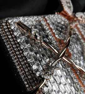 Custom Rose Gold Rhodium Plated <b>Iced</b> <b>Out</b> Letter Pendant Moissanite Bust Down Name Hip Hop Luxury Bling <b>Chain</b> luxira jewels - Product Image 4