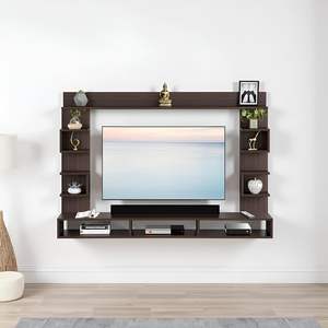 Soporte de Pared para TV de Madera Sintética/Soporte para Decodificador con Estantes de Exhibición/Soporte Moderno para TV/Gabinete/Vitrina (Wenge) - Product Image 3