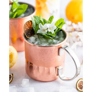 Tasses et tasses à bière en cuivre de haute qualité OEM ODM Tasse à mule de Moscou en cuivre personnalisée Tasses à cocktail réutilisables pour l'utilisation de Barware - Product Image 1