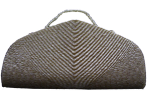 Beaded Half Moon <b>Clutch</b> Pearl Sparkling Evening Party Bag - Product Image 4
