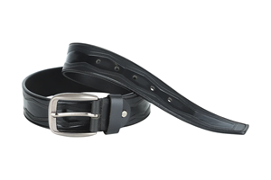 Cinturón de cuero liso para hombre y mujer, material de cuero genuino puro con herrajes y tallas personalizadas, se acepta OEM. - Product Image 5