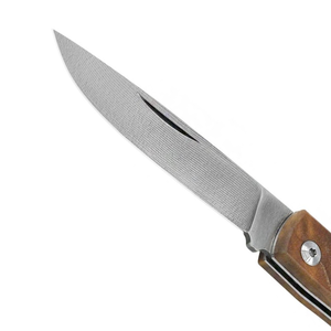 Couteaux pliants haut de gamme avec manche en bois brun et lame incurvée en acier inoxydable pour le transport quotidien en poche et la découpe en extérieur - Product Image 4