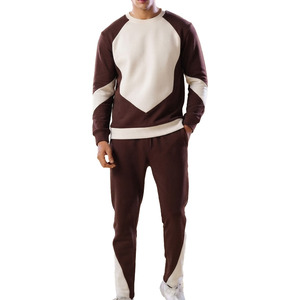 Mens Crew Neck Tracksuit Comfortable Everyday Sportswear Active Lifestyle <b>Set</b> Mens Crew Neck Tracksuit Custom Logo Training Suit - Product Image 1