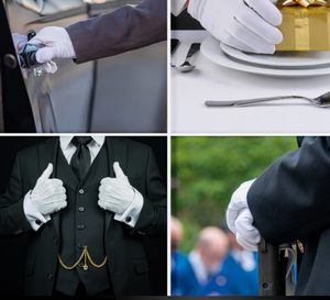 Guantes Blancos de Algodón 100% Legend, Talla Mediana, para Ceremonias Formales y Uniformes - Product Image 5
