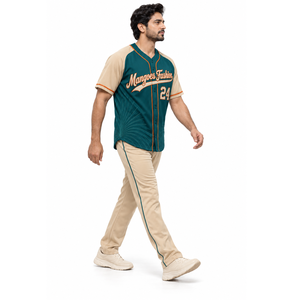 Maillot de baseball unisexe Mangoes Fashion à manches courtes 100 % polyester en maille respirante, sublimé, personnalisable avec le nom de l'équipe, idéal pour l'été - Product Image 2
