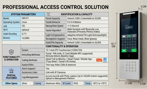 Interphone vidéo IP Hiwink avec reconnaissance faciale, contrôle par application Tuya Smart, déverrouillage par carte IC et mot de passe pour la sécurité domestique - Product Image 5