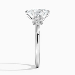Anillo BOJ 0148 con Corte Pera, Plata 925, Engaste de Racimo Marquise, Anillo Solitario con Diamante de 2ct, Color D, VVS1, Moissanita, Certificado GRA, en Oferta - Product Image 3