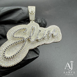 Pendentif Moissanite Unisexe de Luxe Personnalisé avec Breloque Lettre en Argent Plaqué Or - Collier Bijou de Fête Cadeau - Product Image 5