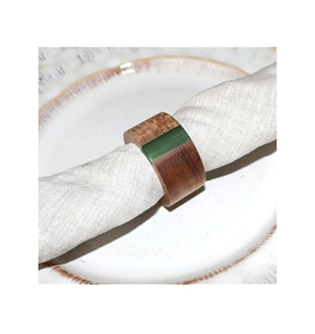 Lot de 6 Anneaux de Serviette en Bois de Mangue et Résine Faits Main – Vente Flash – Ensemble d'Articles de Cuisine Écologiques avec Fournisseur Grossiste Direct Fabricant - Product Image 3