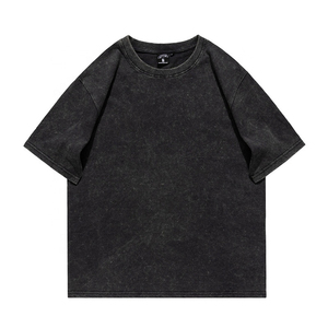 Conjunto de Camiseta de Verano para Hombre, Informal, de Calle, de Tela de Rizo, Estampada, de Poliéster y Algodón, Transpirable, de Secado Rápido, con Logotipo Personalizado en Color - Product Image 2