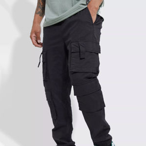 Pantalon de jogging pour homme, style streetwear, matière extensible confortable, taille à cordon de serrage, pour un usage quotidien et le sport - Product Image 2