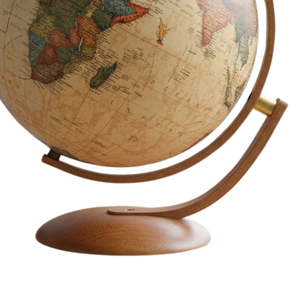 Stylish Iron Stand Desk Globe with Plastic World <b>Map</b> | Educational Geography Globe for Students, School & Office Decor - Product Image 3