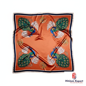 Collection en Gros de Foulards Carrés Imprimés Effet Soie, Design Personnalisé de Qualité Supérieure, pour Hijab et Châle de Cou Tendance - Product Image 4