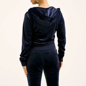High End Eco-Friendly Polyester/Cotton Velvet Women <b>Tracksuit</b> Thick Winter Hoodie Soft <b>Velour</b> Jogger Set Casual Loose Fit - Product Image 3