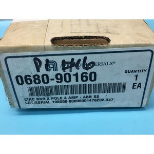 AMAT 0680-90160 CIRC BKR 2 POLE 4 AMP - ABB S2 - อุปกรณ์และอะไหล่เซมิคอนดักเตอร์ระดับโลกที่เชื่อถือได้ - Product Image 1