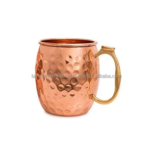 Mug à boire en cuivre de qualité supérieure avec poignée et finition polie pour la consommation et l'utilisation en cuisine, mug en cuivre anti-fuite - Product Image 4